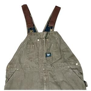 Walls Blizzard Pruf Canvas Bib Overalls Men's Size XL 42-44 Grey